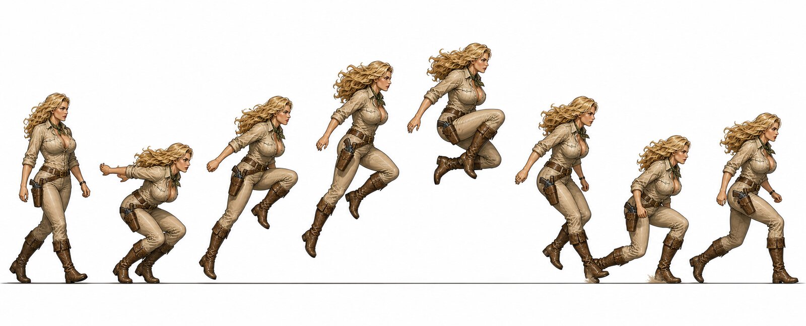 Accepted realistic jump keyposes for Alice Compton.